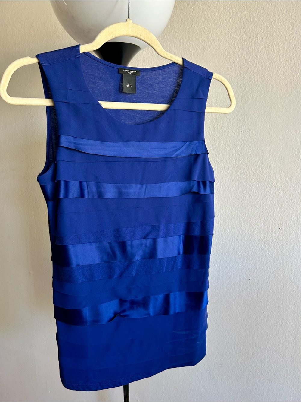 Ann Taylor Royal Blue Sleeveless Layered Shift Dress